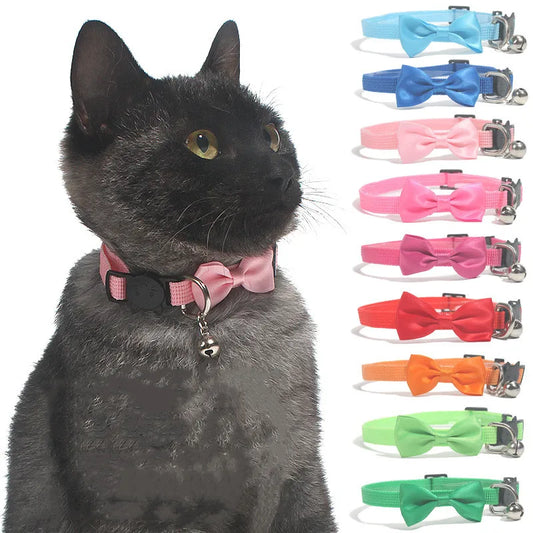 Cat Bow & Bell Collar